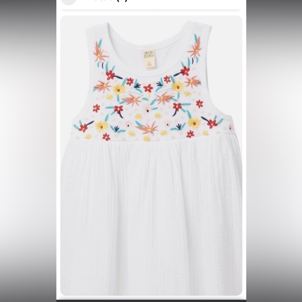 Harper canyon floral embroidered dress size 7